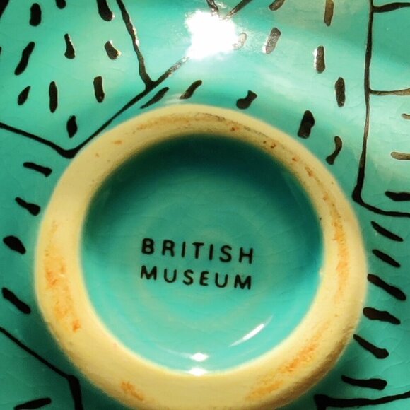 Fish Bowl from the British Museum, an Egyption reproduction in Turquoise Blue - Picture 5 of 7